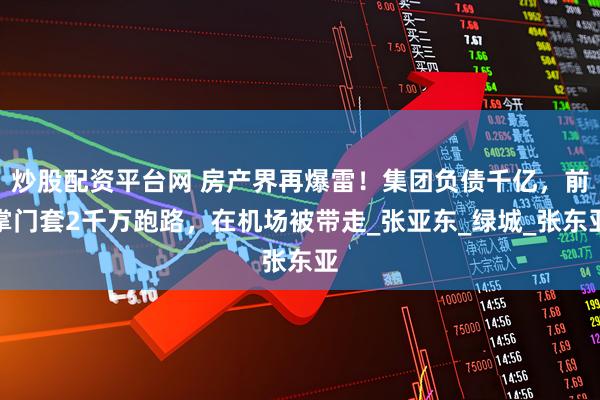 炒股配资平台网 房产界再爆雷！集团负债千亿，前掌门套2千万跑路，在机场被带走_张亚东_绿城_张东亚